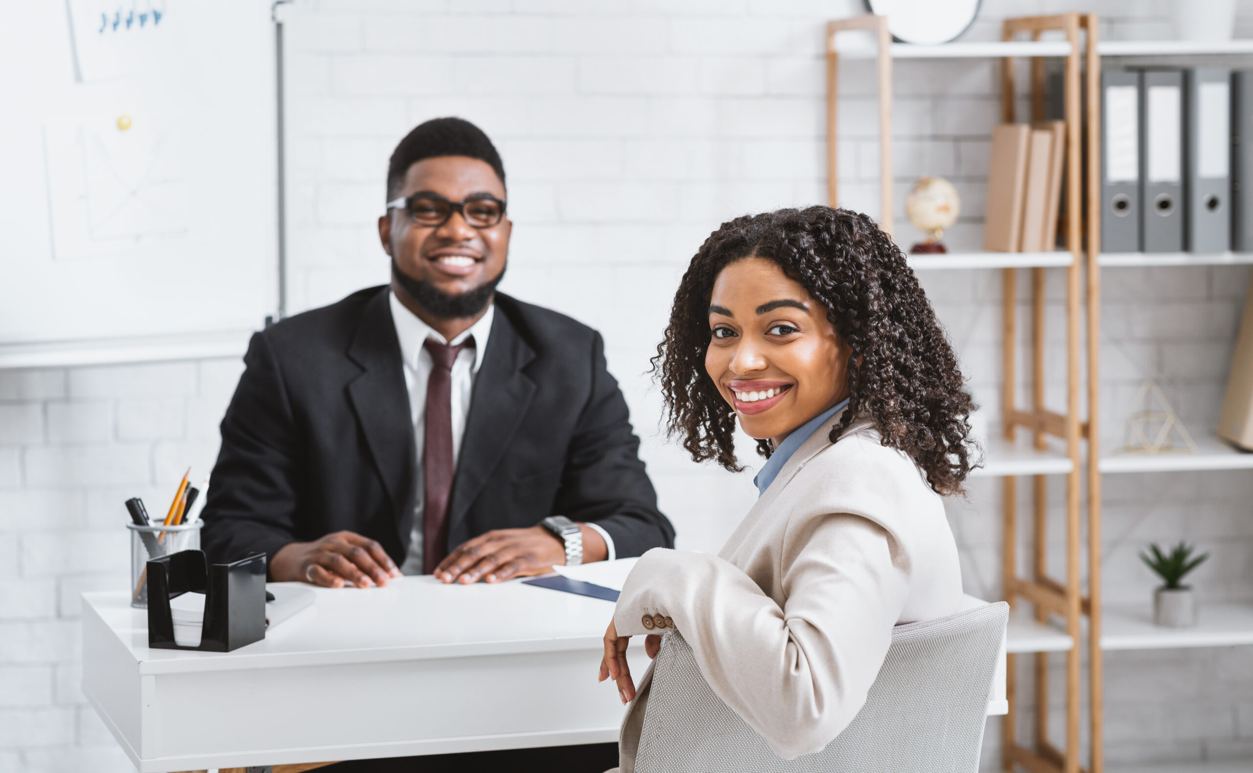 person undergoing job interview