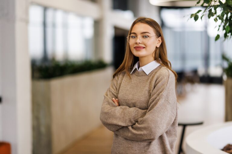 young woman pursuing a sales internship